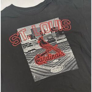 St Louis Cardinals Shirt Mens XL Black Graphic Tee MLB Brand